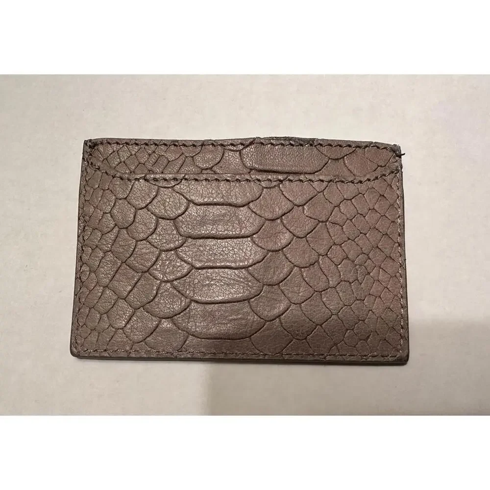 Lena Erziak Leather Credit Card Case New Taupe